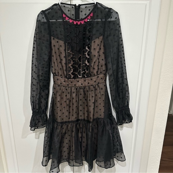 TEMPERLEY LONDON Prix Black Lace Mini Dress in black size 4 - Picture 5 of 11